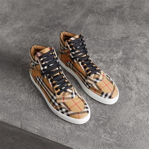 burberry men sneaker|designer Burberry high top sneakers.